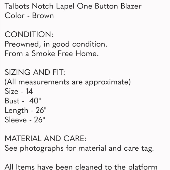 Talbots Blazer Womens 14 - Picture 7 of 7